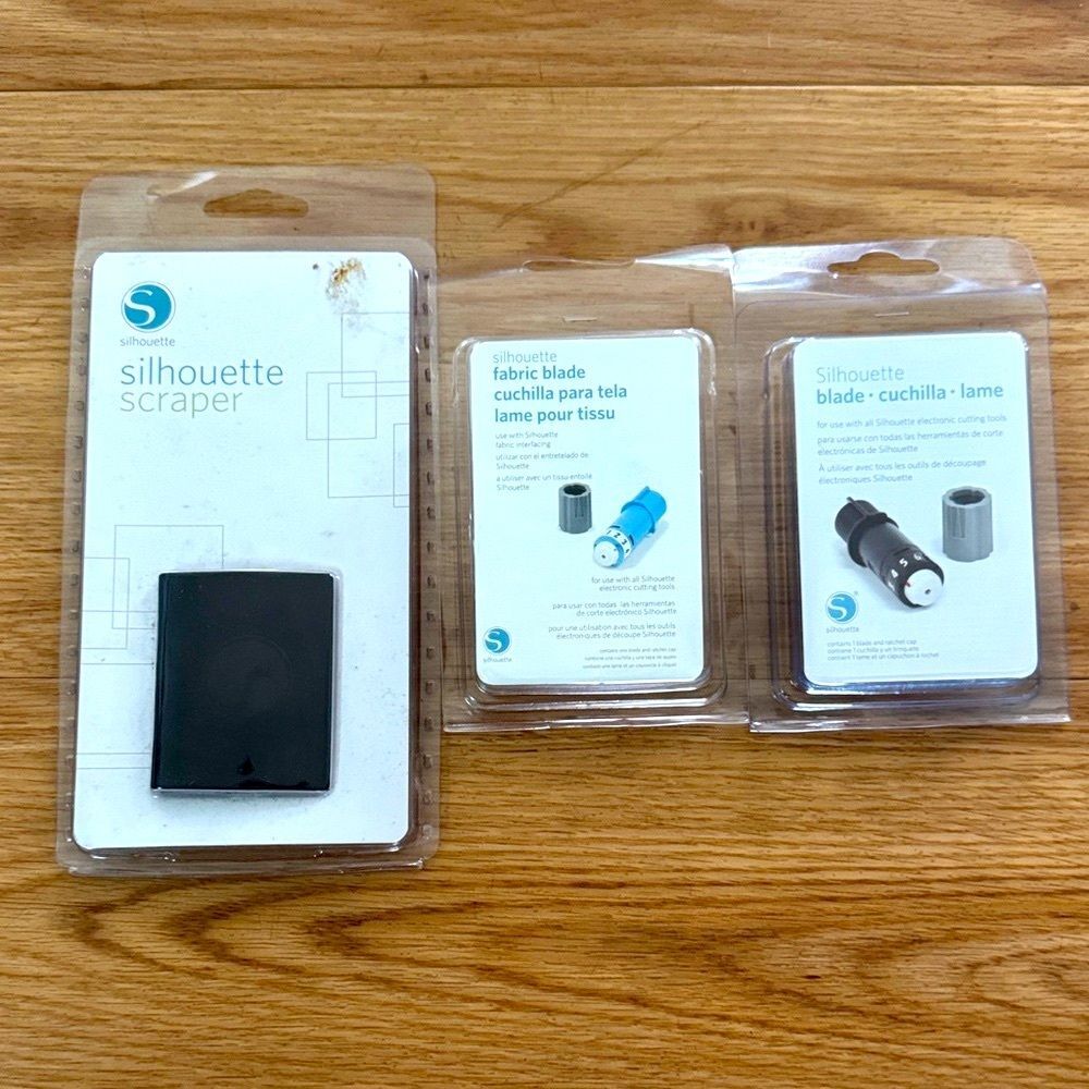 Silhouette Miscellaneous Parts 2 Blades 1 Scraper Crafting Machine Design New
